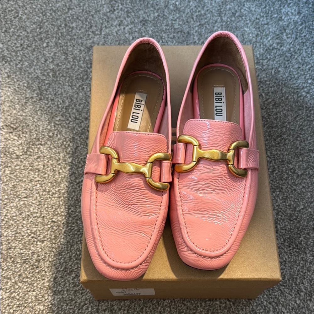 Pink Horsebit Loafers